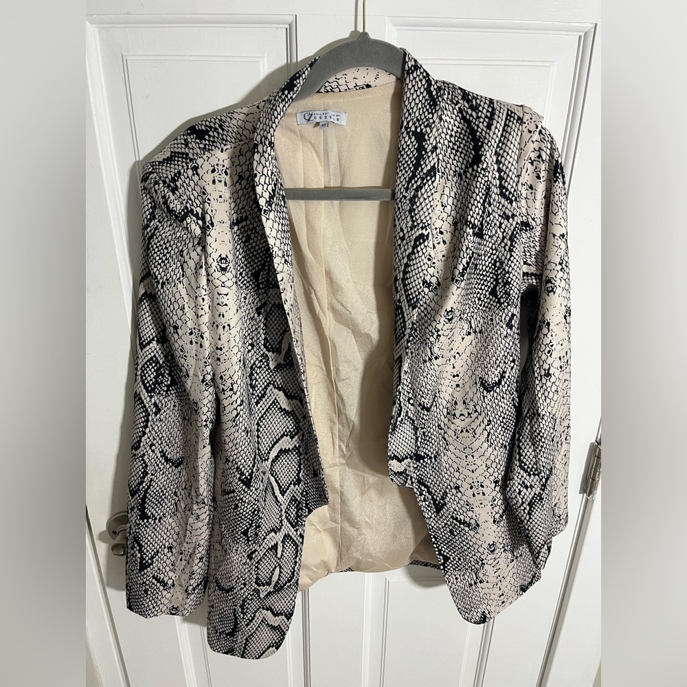 Snake Print Blazer